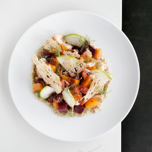 spring dinner menu | roasted beet salad | eden in avondale chicago