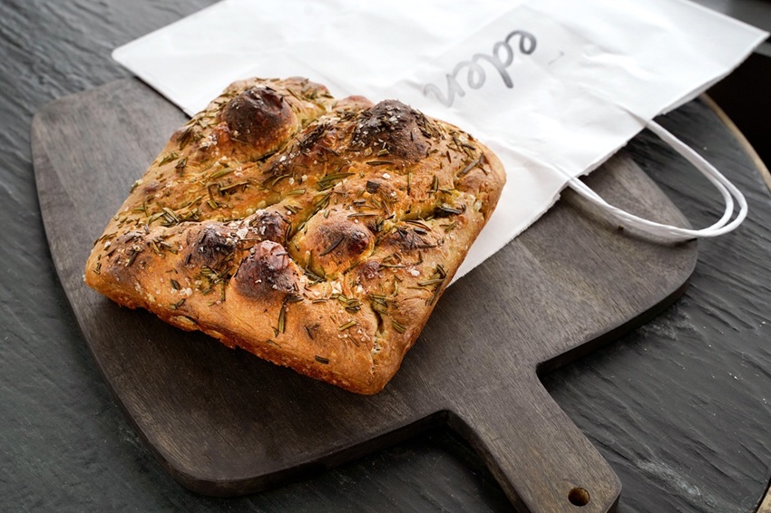scratch baked focaccia bread in chicago for ordering and weekend pickup at eden in avondale